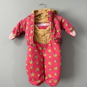 Adorable Vintage Baby Beginnings 2-Piece Snowsuit/Jacket Teddy Bear 6-9 Months